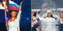 Мария Шарапова и Ирина Шейк — на церемонии открытия Олимпийских игр в Сочи 2014 года!